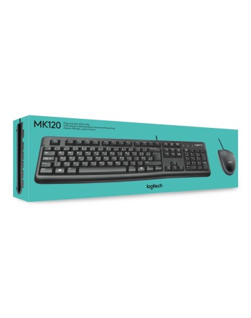 Logitech MK120 Bedraad Keyboard + Optical Muis – QWERTY US