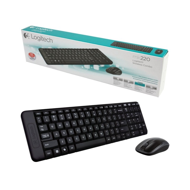 Logitech MK220 Draadloze Desktop Set – Compact & Stil