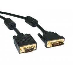 DVI naar VGA Videokabel 1,8m, DVI-A/M naar VGA/M, Analoge Signaaloverdracht