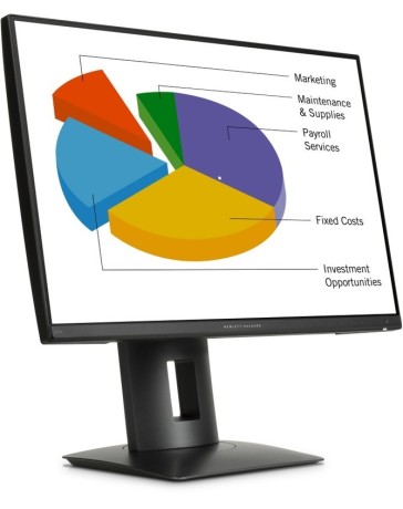 HP Z24n 24" IPS Monitor – WUXGA 1920x1200, DP, HDMI, DVI, Zwart