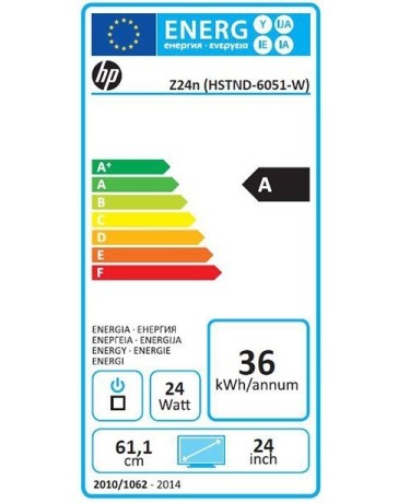 HP Z24n 24" IPS Monitor – WUXGA 1920x1200, DP, HDMI, DVI, Zwart