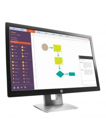 HP EliteDisplay E242 24" IPS Monitor – 1920x1200, Zwart-Zilver