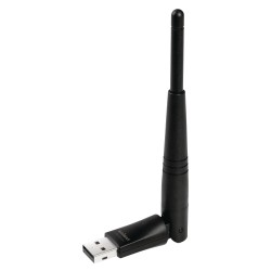 Draadloze USB-Adapter N300, 2.4 GHz, Zwart, Snelle WiFi-verbinding