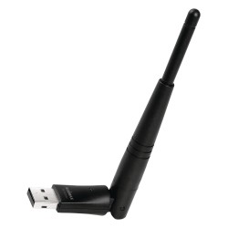 Draadloze USB-Adapter N300, 2.4 GHz, Zwart, Snelle WiFi-verbinding