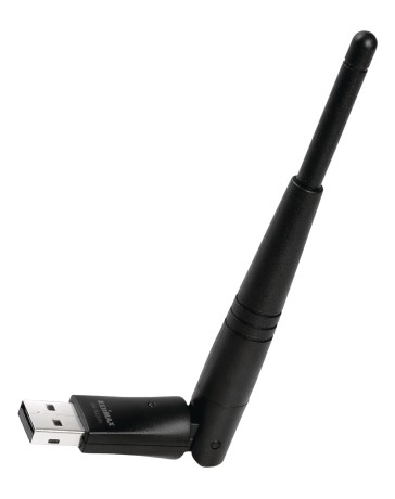 Draadloze USB-Adapter N300, 2.4 GHz, Zwart, Snelle WiFi-verbinding