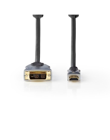 HDMI naar DVI-D Kabel 1,5m, 24+1 Pins Male, Zwart