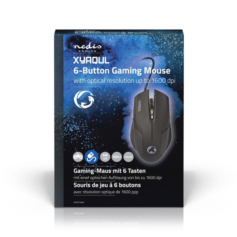 Gaming-Muis Bedraad – 1600 DPI, 6 Knoppen & RGB Verlichting