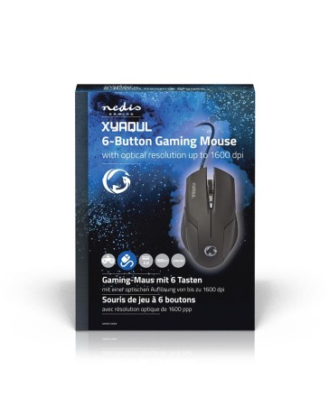 Gaming-Muis Bedraad – 1600 DPI, 6 Knoppen & RGB Verlichting