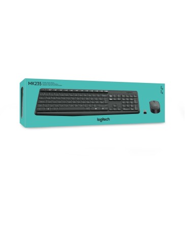 Logitech MK235 Draadloze Toetsenbord- en Muis Set – Zwart