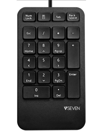 V7 KP400-1E Numerieke Keypad – Bedraad USB, Compact & Snel Invoeren