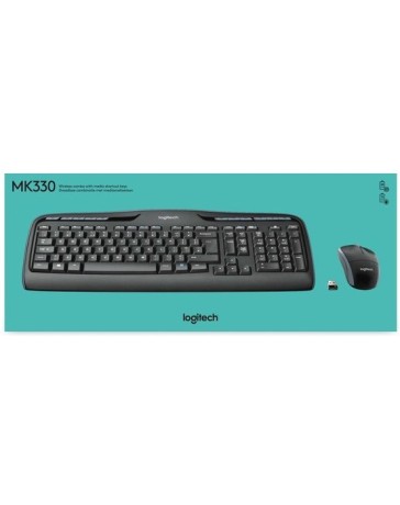 Logitech MK330 Draadloze Combo, Toetsenbord & Muis, Stil & Comfortabel, USB Receiver