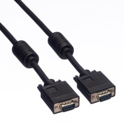 Roline HQ VGA-kabel 30m, HD15 M/M, Zwart, Hoge kwaliteit