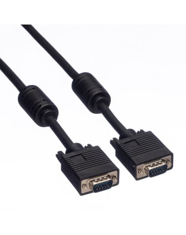 Roline HQ VGA-kabel 30m, HD15 M/M, Zwart, Hoge kwaliteit