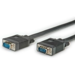 Roline HQ VGA-kabel 30m, HD15 M/M, Zwart, Hoge kwaliteit
