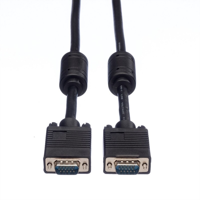 Roline HQ VGA-kabel 30m, HD15 M/M, Zwart, Hoge kwaliteit
