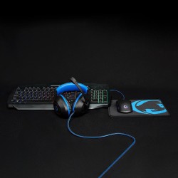 Nedis GCK41100BKUS Gaming Combo Kit – Toetsenbord, Koptelefoon, Muis & Muismat