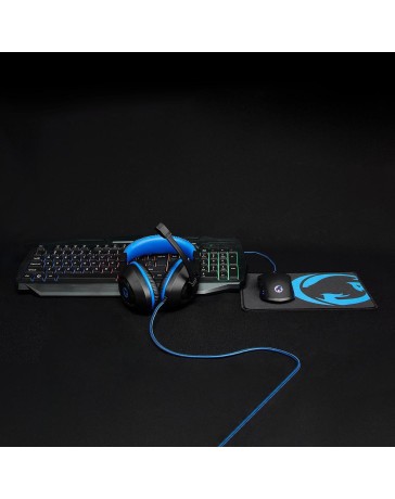 Nedis GCK41100BKUS Gaming Combo Kit – Toetsenbord, Koptelefoon, Muis & Muismat