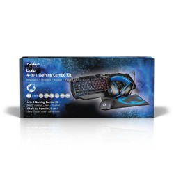 Nedis GCK41100BKUS Gaming Combo Kit – Toetsenbord, Koptelefoon, Muis & Muismat