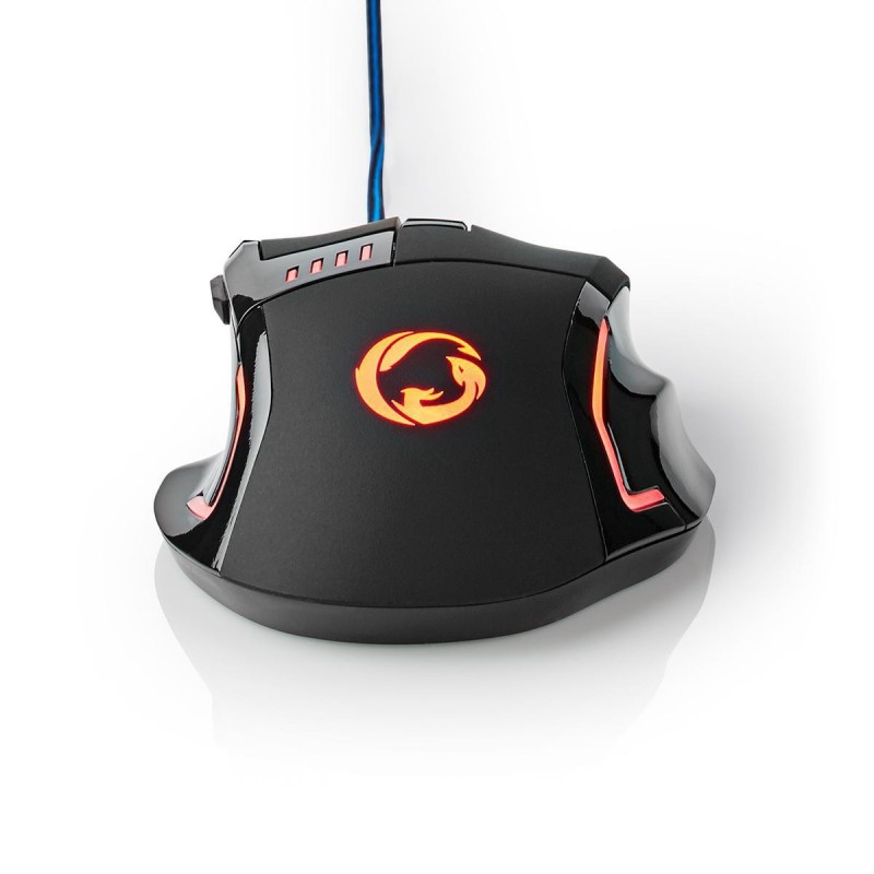 Nedis Bedrade Gaming Muis – DPI tot 4000, Precisie & Grip