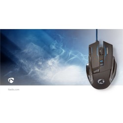 Nedis Bedrade Gaming Muis – DPI tot 4000, Precisie & Grip
