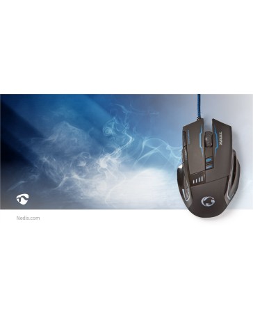 Nedis Bedrade Gaming Muis – DPI tot 4000, Precisie & Grip