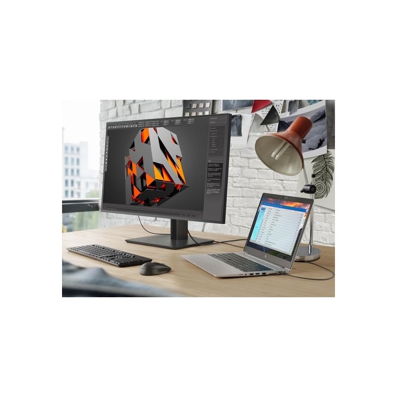 HP EliteDisplay E243 24" IPS Monitor – Full HD, Zilver, Ergonomisch