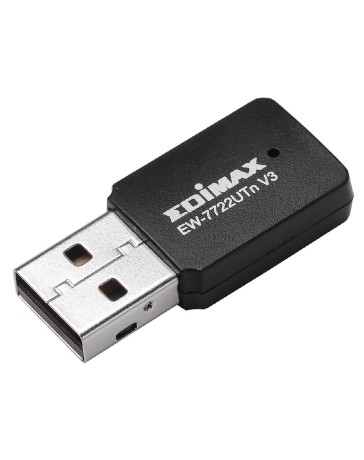 Edimax EW-7811UN V2 USB Wi-Fi Adapter, N150 Nano, 2.4 GHz Draadloos