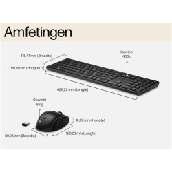HP 655 Draadloos Toetsenbord & Muis Combo – Stil & Comfortabel