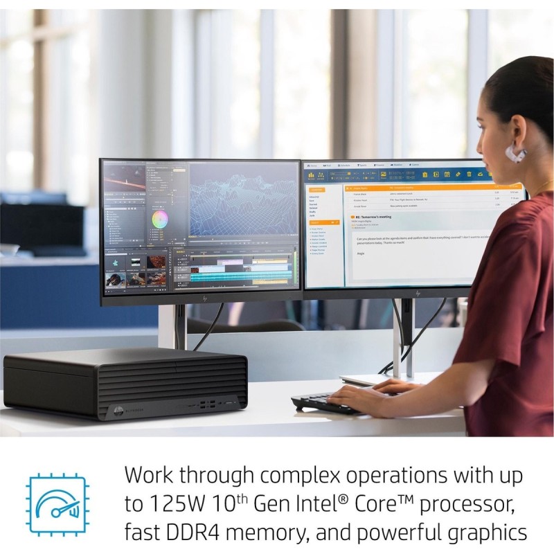 HP EliteDesk 800 G6 SFF, i5-10400, 16GB, 256GB SSD, Win 11 Pro