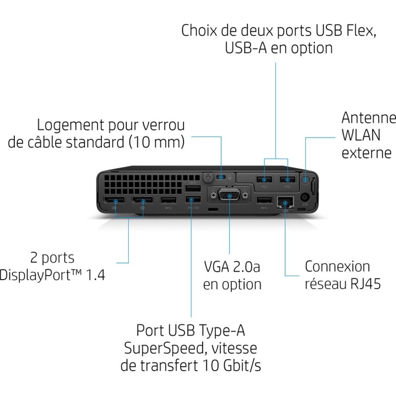 HP EliteDesk 800 G6 Mini, i5-10500T, 16GB, 256GB, Win 11 Pro