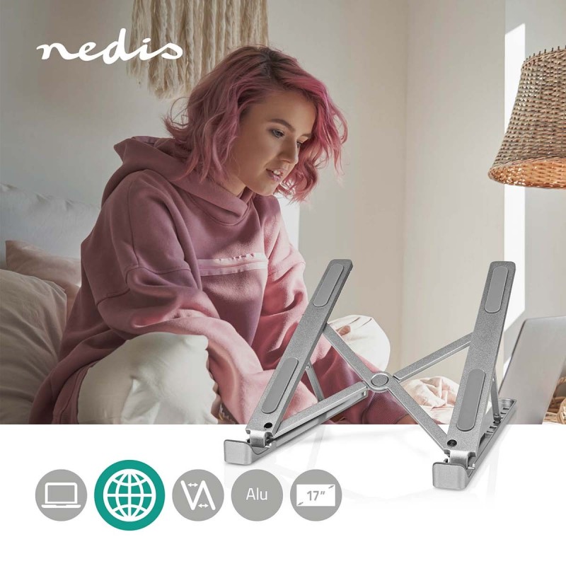 Notebookstandaard Aantal standen: 6, 17 ",  Zonder Verlichting