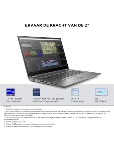 HP ZBook Fury 17 G8, i7-11850H, 32GB, 1TB NVMe, RTX A3000, Win 11