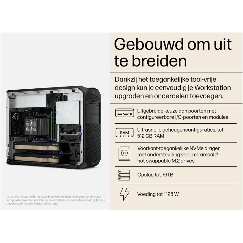 HP Z4 G5 Workstation – Xeon W3-2425 4.40GHz, 32GB DDR5, 1TB NVMe, RTX 4000, Win 11 Pro