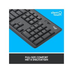 Logitech MK295 Silent Wireless Combo – QWERTY US, Zwart