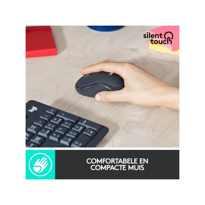 Logitech MK295 Silent Wireless Combo – QWERTY US, Zwart