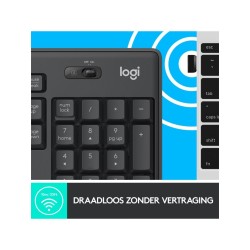 Logitech MK295 Silent Wireless Combo – QWERTY US, Zwart