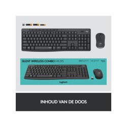Logitech MK295 Silent Wireless Combo – QWERTY US, Zwart
