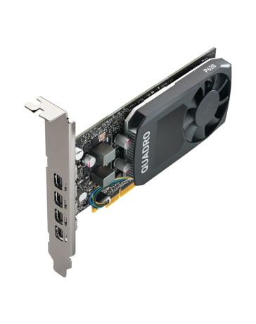PNY Nvidia Quadro P1000 4GB GDDR5 4x Mini DisplayPort Low & High Profile Bracket, professionele grafische kaart - zwart - inclusief 4 displaykabels