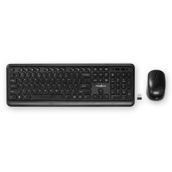 Draadloos Toetsenbord en Muis Set, Nano USB Ontvanger & Multimediatoetsen
