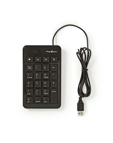 Bedraad toetsenbord met numeriek blok en multimediatoetsen, 1,5 m USB-kabel