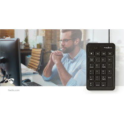 Bedraad toetsenbord met numeriek blok en multimediatoetsen, 1,5 m USB-kabel