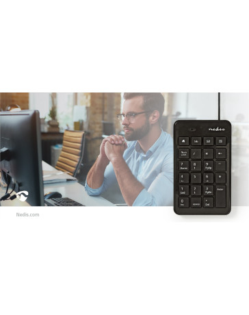 Bedraad toetsenbord met numeriek blok en multimediatoetsen, 1,5 m USB-kabel