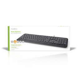 Standaard Chocolate Toetsenbord QWERTY met 12 Multimediatoetsen, Plug & Play
