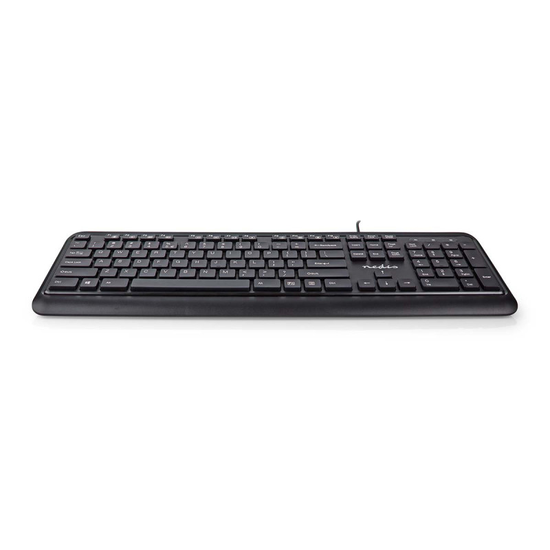 Standaard Chocolate Toetsenbord QWERTY met 12 Multimediatoetsen, Plug & Play
