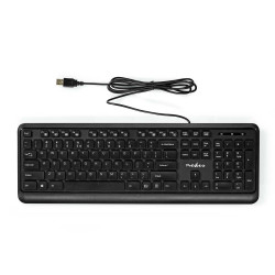 Standaard Chocolate Toetsenbord QWERTY met 12 Multimediatoetsen, Plug & Play