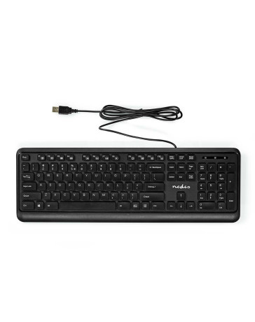 Standaard Chocolate Toetsenbord QWERTY met 12 Multimediatoetsen, Plug & Play