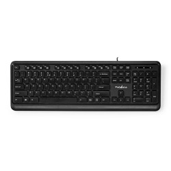 Standaard Chocolate Toetsenbord QWERTY met 12 Multimediatoetsen, Plug & Play