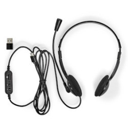 On-Ear Headset met USB-C & USB-A, Microfoon en In-Line Bediening
