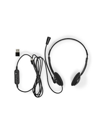 On-Ear Headset met USB-C & USB-A, Microfoon en In-Line Bediening