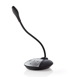 USB-microfoon met on/off- en mute-knop – 360° richtingsgevoeligheid, noise cancelling & flexibele buis